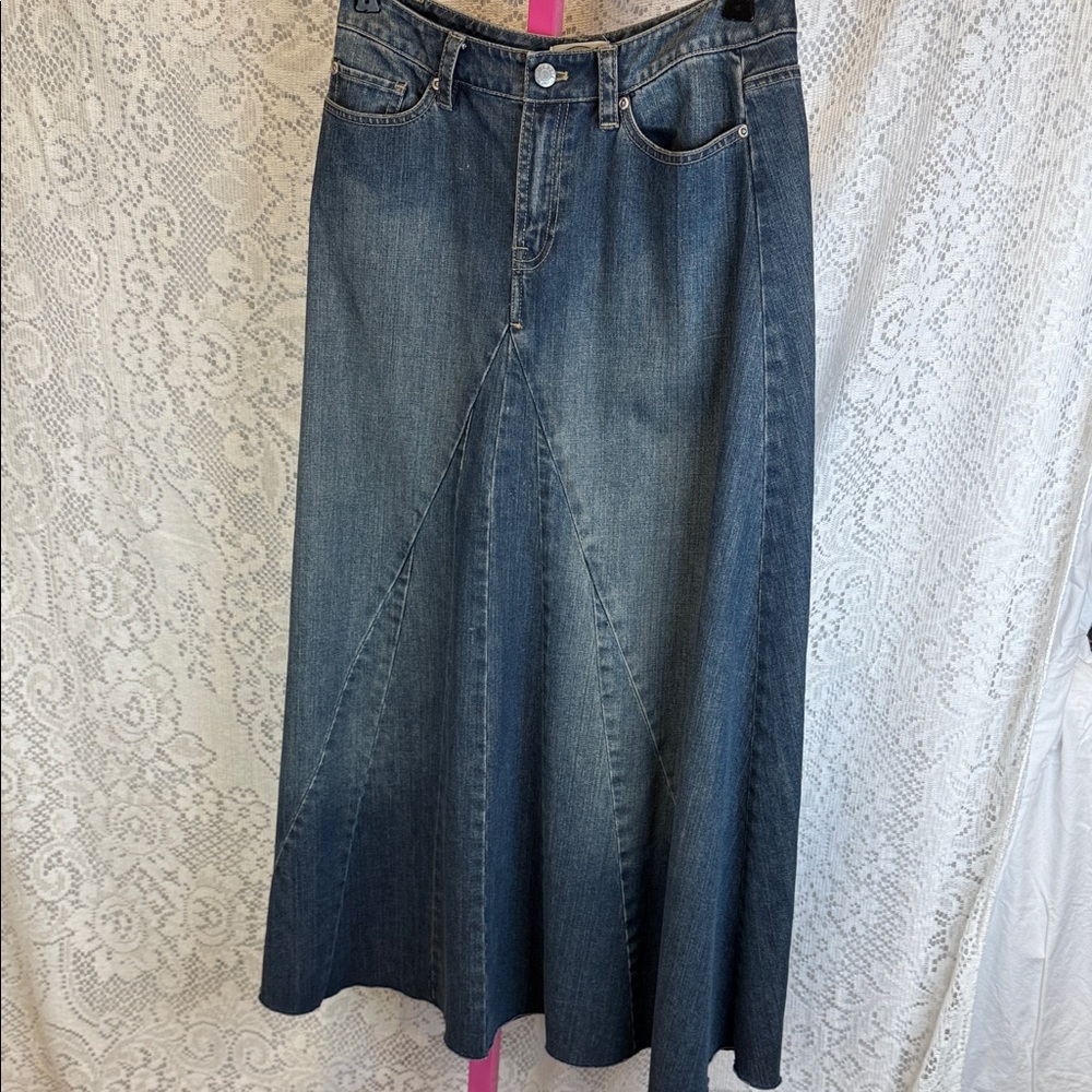 Talbots Vintage Denim Maxi Skirt
